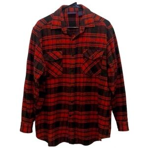 Dakota Shirt Heavyweight Flannel Plaid Button Down Mens Large​